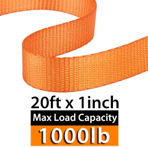 JCHL JCHL 20ft Tie Down Strap 1inch Lashing Strap Cargo Strap with Padded Cam Lock Buckle 1000lbs Capacity 4Pack - View 5 of 9