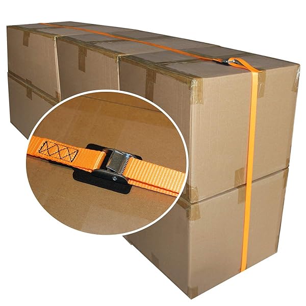 JCHL JCHL 20ft Tie Down Strap 1inch Lashing Strap Cargo Strap with Padded Cam Lock Buckle 1000lbs Capacity 4Pack - View 8 of 9