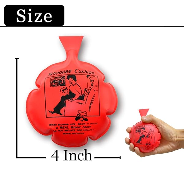 Hualedi Whoopee Cushion Set 12 Pack 4 Inch Non Automatic Inflation Party Favor Novelty Trick Joke Gift for Kids Adults Office Home - View 3 of 6