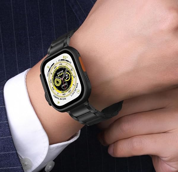 YEEJOK YEEJOK Titanium Bands for Apple Watch Ultra 2, Series 9, & More - Stylish 49mm, 46mm, 45mm, 44mm, 42mm Options for Men & Women - View 7 of 7
