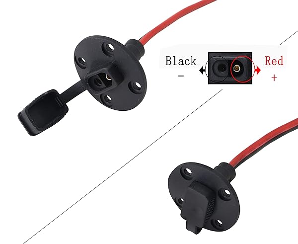 CERRXIAN CERRXIAN 30CM 12AWG SAE Socket Solar Weatherproof Sidewall Port DIY Cord Quick Disconnect Wire Harness for Motorcycle Car Generator - View 2 of 7