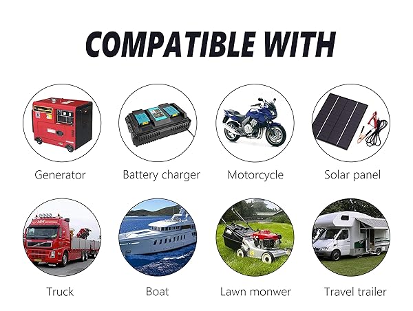 CERRXIAN CERRXIAN 30CM 12AWG SAE Socket Solar Weatherproof Sidewall Port DIY Cord Quick Disconnect Wire Harness for Motorcycle Car Generator - View 7 of 7