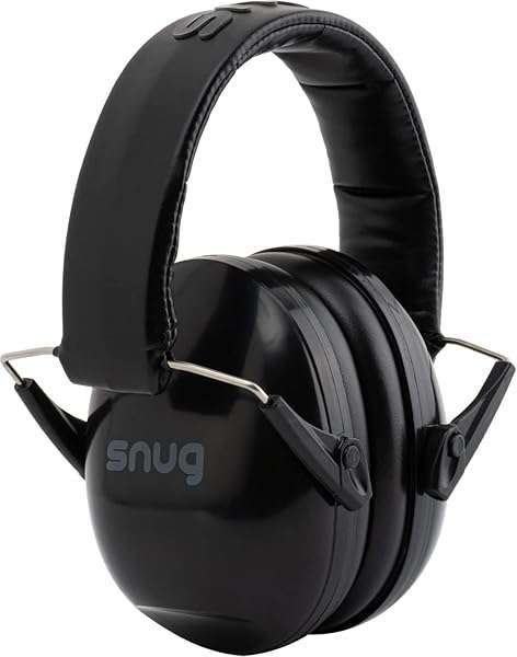 Snug Snug Kids Ear Protection: Noise Cancelling Earmuffs for Toddlers, Children & Adults - Sound Proof Headphones (Black)