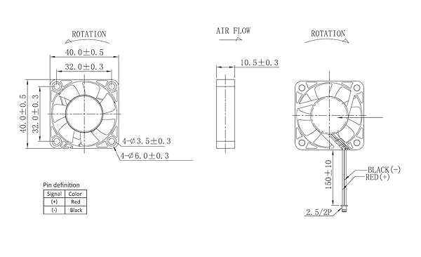 Easycargo Easycargo 4pcs 40mm 12V DC Brushless Cooling Fan with Grill Mounting Kit for 3D Printers and Electronics - View 6 of 6