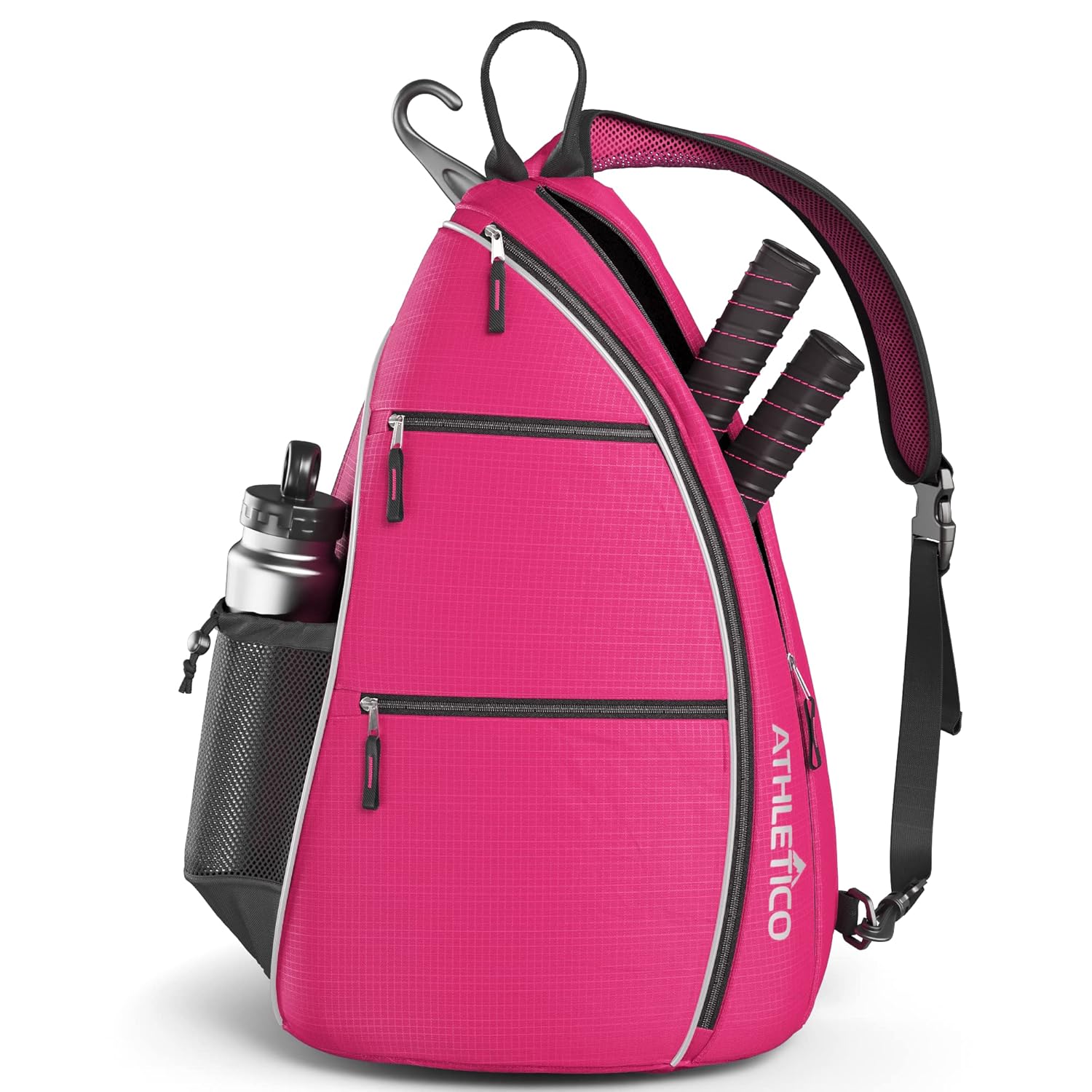 Athletico Athletico Sling Bag Crossbody Backpack for Pickleball Tennis Racketball Travel for Men and Women Pink