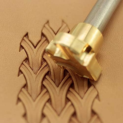 DandS ltd Leather Stamp Tool for Basket Weave Carving - Brass Punches #163B for Crafting & Saddle Work - View 3 of 6
