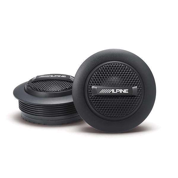 Alpine "Alpine S-S10TW S-Series 1" Silk Dome Tweeter Set - Enhance Your Sound System Today!"
