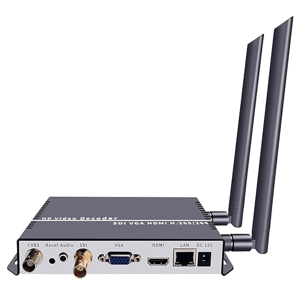 iseevy ISEEVY WiFi H.265 H.264 SDI Decoder: HDMI, VGA, SDI Outputs for Ads & Network Streaming