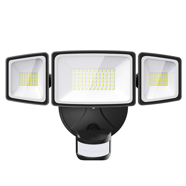 Onforu Onforu 65W LED Security Lights: 6500LM Motion Sensor Flood Light for Outdoor Use - IP65 Waterproof & Adjustable 3 Head Design