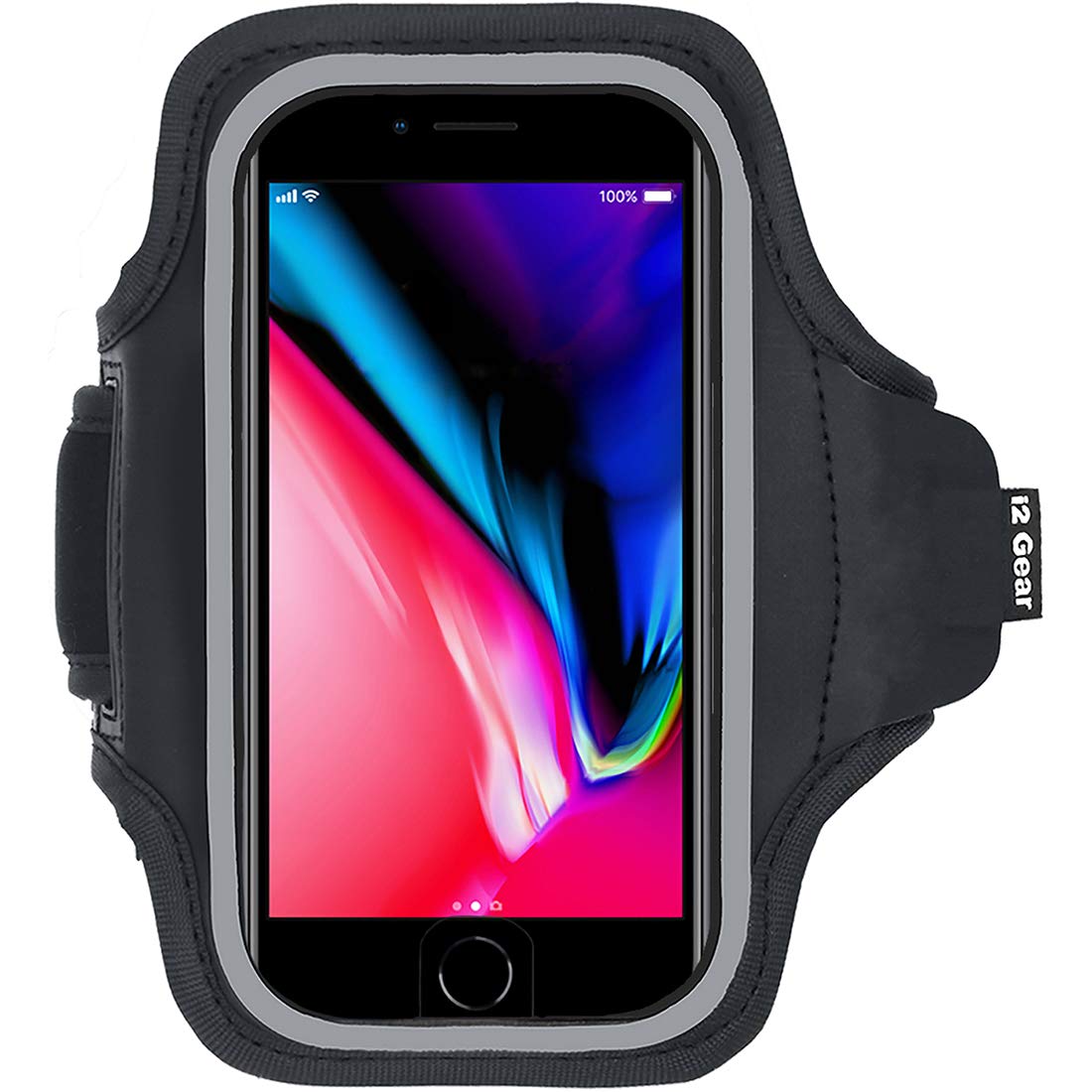 i2 Gear i2 Gear Cell Phone Running Armband for iPhone 13 12 11 Pro Galaxy S10 S9 Moto P30 G7 G6 Z Play Black 65