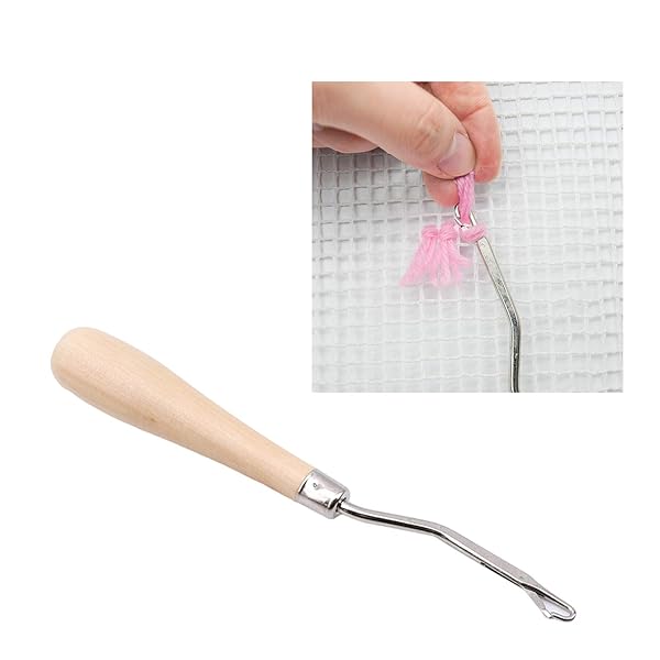 Yushen Yushen 39.4x59 Inch Rug Hooking Mesh Canvas Kit with Latch Hook Tool - Perfect for DIY Tapestry Projects - View 4 of 7