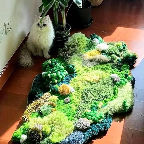 Yushen Yushen 39.4x59 Inch Rug Hooking Mesh Canvas Kit with Latch Hook Tool - Perfect for DIY Tapestry Projects - View 6 of 7