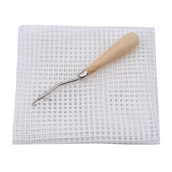Yushen Yushen 39.4x59 Inch Rug Hooking Mesh Canvas Kit with Latch Hook Tool - Perfect for DIY Tapestry Projects