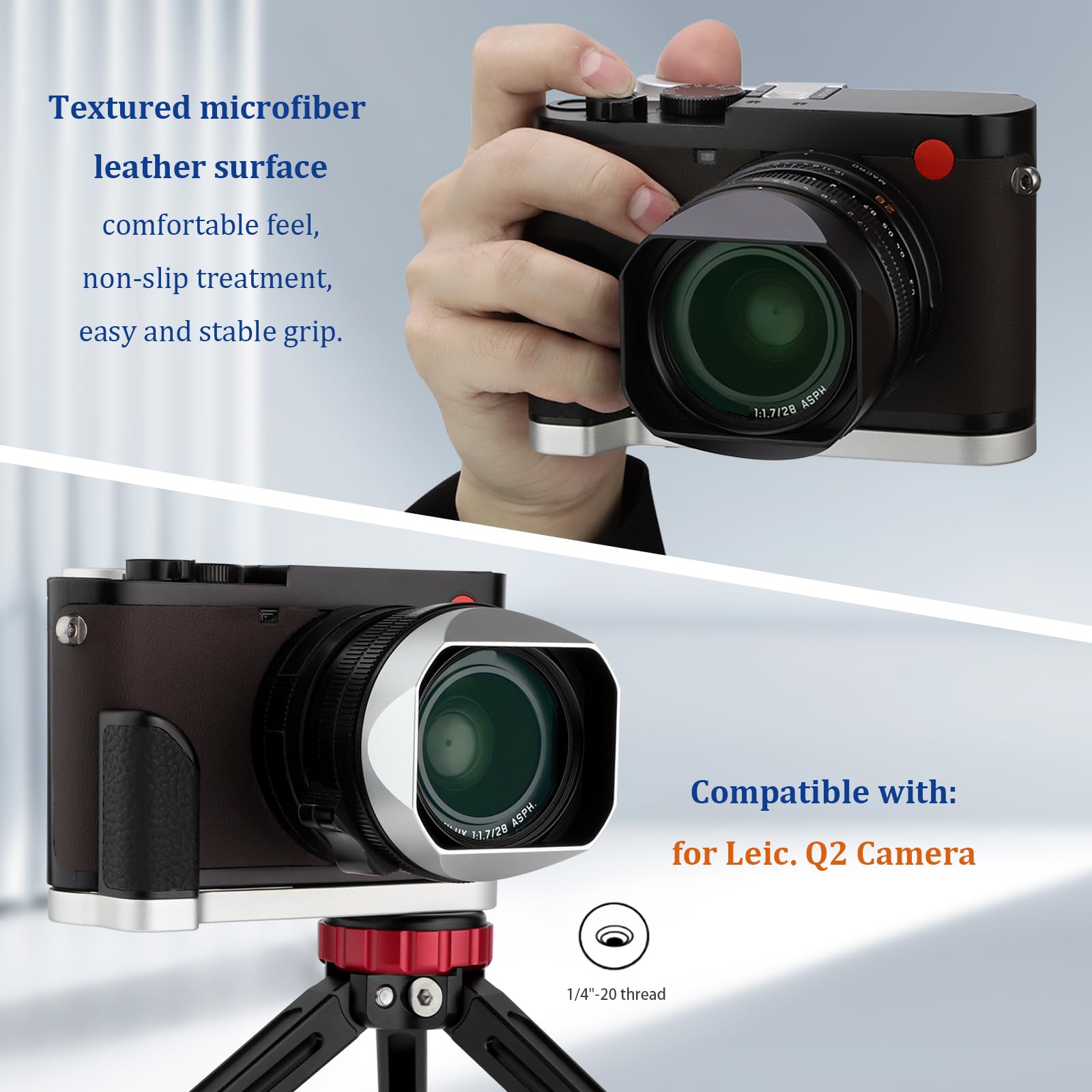 Haoge HG-Q2W Hand Grip Bracket Holder for Leica Q2 Camera Body Enhance Stability and Control - View 3 of 9