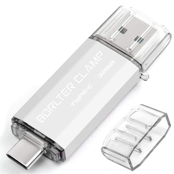 32GB USB Type C Flash Drive 3.0 Dual Drive for Android Smartphones Samsung Galaxy S10 S9 S8 Note 9 LG Google Pixel PC Silver