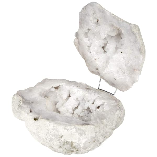 Koyal Wholesale Elegant Koyal Wholesale White Crystal Geode Ring Box for Engagement Photos & Proposals - Natural Keepsake in Agate & Quartz