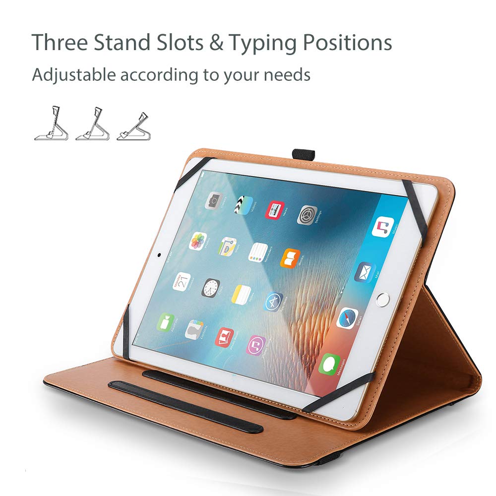 ProCase ProCase Universal Tablet Case 9 to 10.1 Inch Stand Folio Protective Cover with Multiple Viewing Angles and Pen Holder Brown - View 3 of 7