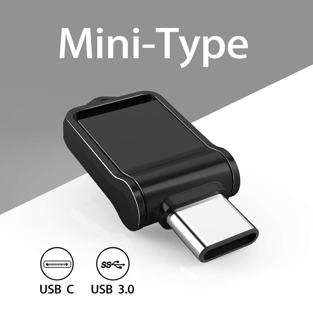 Aiibe Aiibe 128GB USB C Flash Drive Dual Drive Type-C Thumb Drive Black High Speed Storage Solution - View 3 of 8