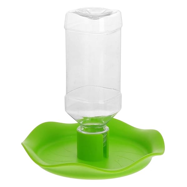 POPETPOP POPETPOP Reptile Water Dispenser: Automatic Waterer for Tortoises, Lizards & Turtles - Green Feeding Bowl
