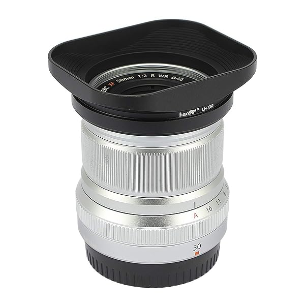 Haoge Haoge LH-X50 Bayonet Square Metal Lens Hood for Fujifilm XF 50mm F2 R WR Compatible with X-Pro X-T and X-E Series Cameras - View 7 of 9