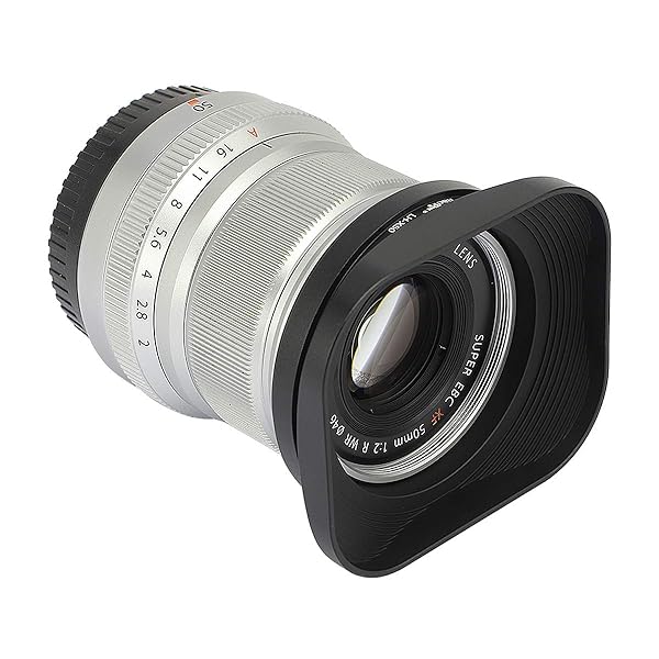 Haoge Haoge LH-X50 Bayonet Square Metal Lens Hood for Fujifilm XF 50mm F2 R WR Compatible with X-Pro X-T and X-E Series Cameras - View 8 of 9