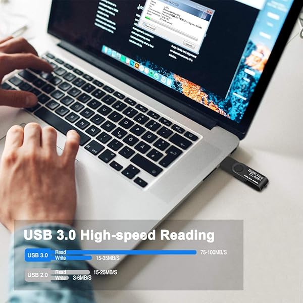 BORLTER CLAMP BorlterClamp 64GB USB 3.0 Dual Port Flash Drive for Android Smartphone Tablet and Computer Black - View 6 of 8