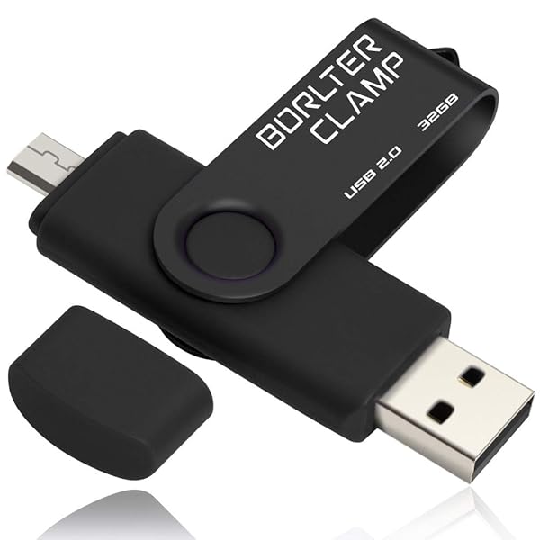 BORLTER CLAMP BorlterClamp 32GB USB Flash Drive Dual Port OTG Thumb Drive for Android Smartphone Tablet and Computer Black - View 2 of 7