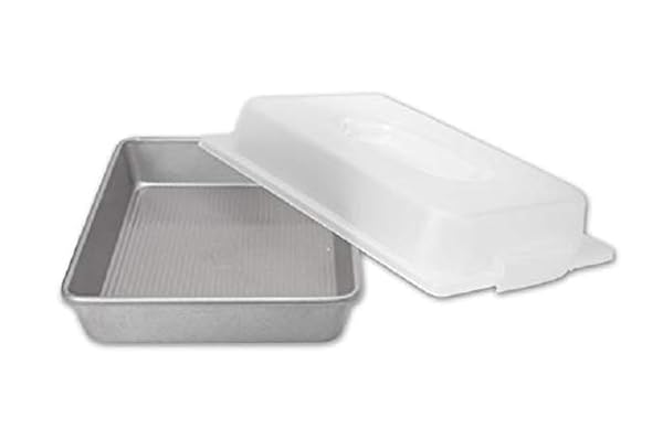 USA Pan USA Pan 1117RCLD-ST-1 Nonstick 9x13 Rectangular Bakeware with Lid - Durable & Versatile!