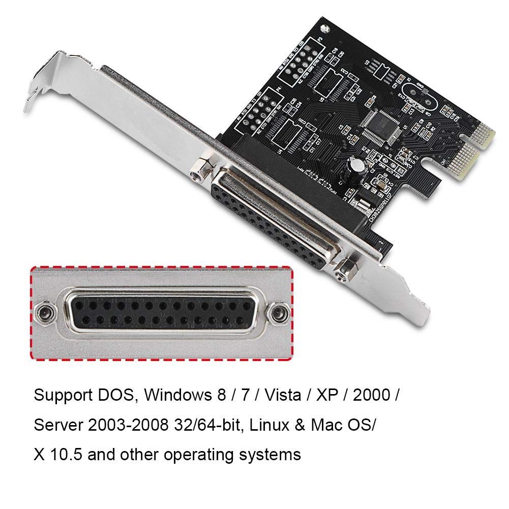 Diyeeni PCIE to DB25 LPT Parallel Port Expansion Card PCI Converter Adapter for Printers Programmers Scanners Support DOS 8 7 - View 2 of 8