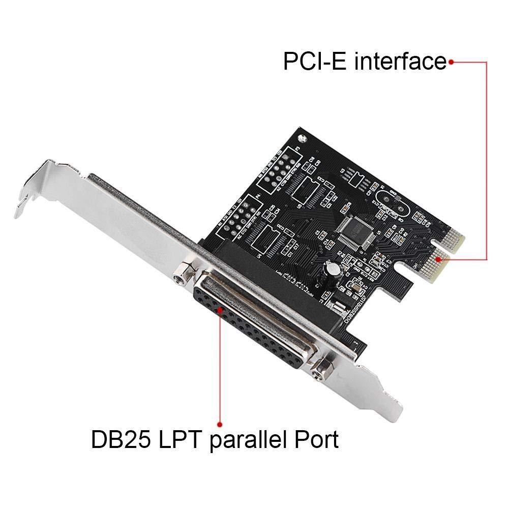 Diyeeni PCIE to DB25 LPT Parallel Port Expansion Card PCI Converter Adapter for Printers Programmers Scanners Support DOS 8 7 - View 4 of 8