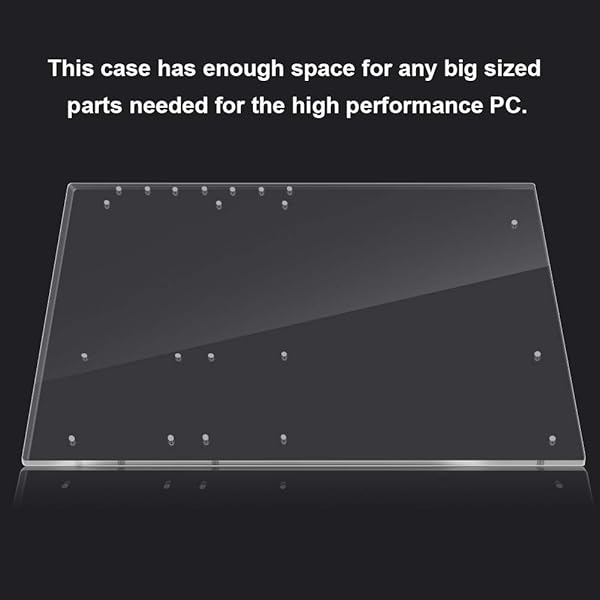 Diyeeni Acrylic Frame 4mm Transparent DIY Base Stand for ATX Motherboard High Performance PC Open Frame - View 4 of 9