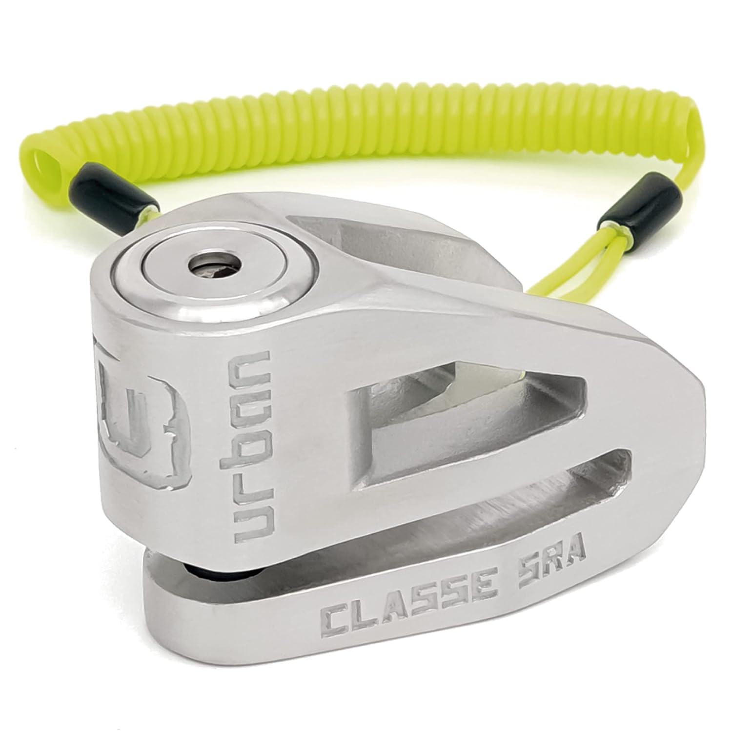 urban Urban UR210S Motorcycle Anti-Theft Disc Lock High Security SRA Approved Heavy Duty Stainless Steel Double Locking for Moto and Scooter