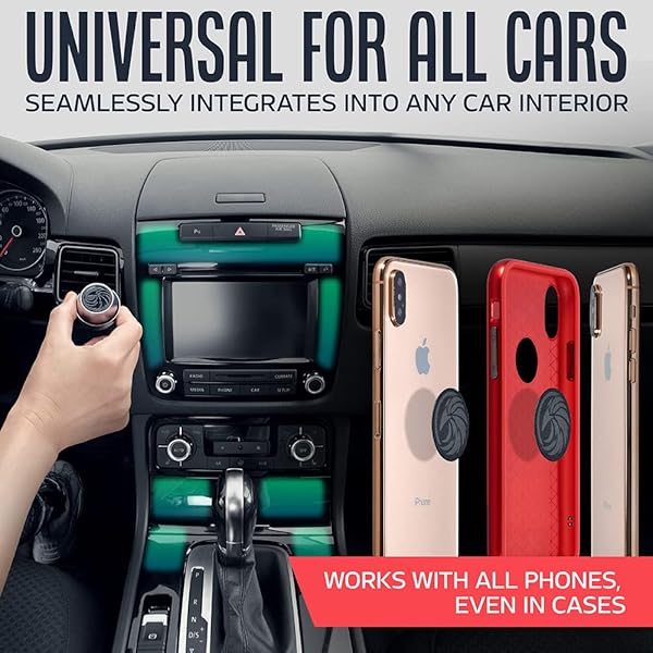 CAW.CAR Accessories Universal Car Phone Mount Magnetic All-Metal iPhone Car Mount One-Handed Cell Phone Holder for Any Smartphone or GPS Dashboard - View 3 of 7