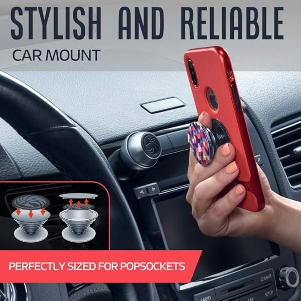 CAW.CAR Accessories Universal Car Phone Mount Magnetic All-Metal iPhone Car Mount One-Handed Cell Phone Holder for Any Smartphone or GPS Dashboard - View 4 of 7