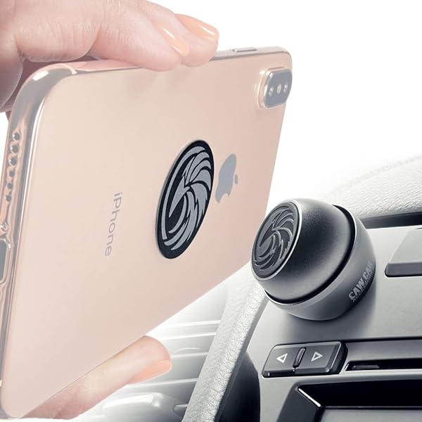 CAW.CAR Accessories Universal Car Phone Mount Magnetic All-Metal iPhone Car Mount One-Handed Cell Phone Holder for Any Smartphone or GPS Dashboard