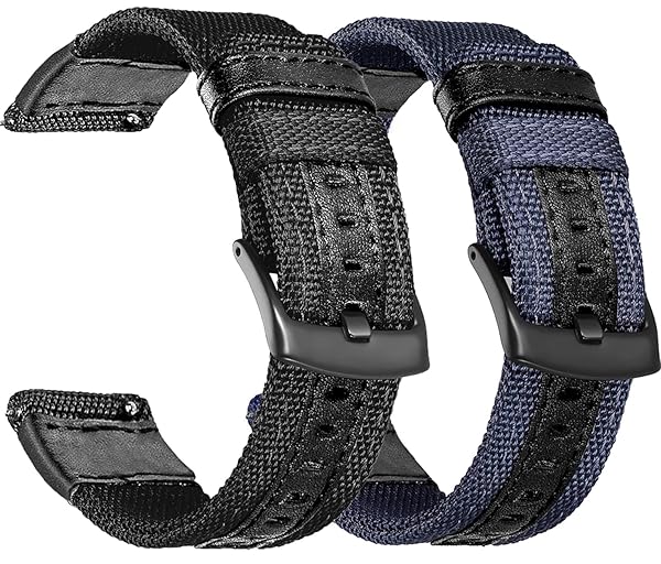 Olytop Buy Olytop 22mm Nylon Bands for Galaxy Watch 46mm, 3 45mm & Gear S3 - 2 Pack Sports Replacement Straps