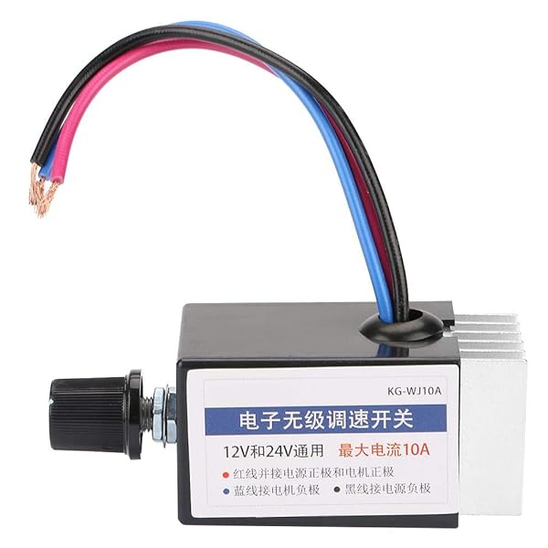 Yanmis 12V/24V DC Motor Speed Controller - Adjustable Fan Speed Regulator for Cars & Trucks