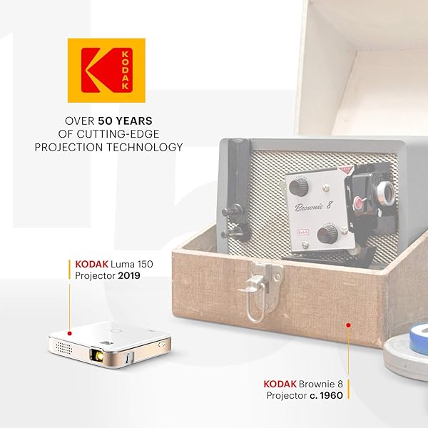 KODAK Buy KODAK Luma 150 Pocket Projector - Portable Movie Projector with Built-in Speaker & Soft Case for Home & Office - View 7 of 8