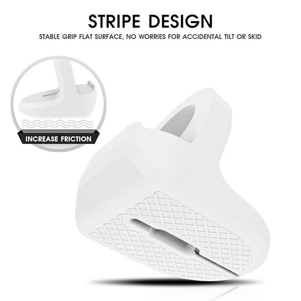 Pokanic Pokanic Apple Watch Stand Compatible with Series 5 4 3 2 1 44mm 42mm 40mm 38mm Night Stand Mode Integrated Cable Management White - View 3 of 5