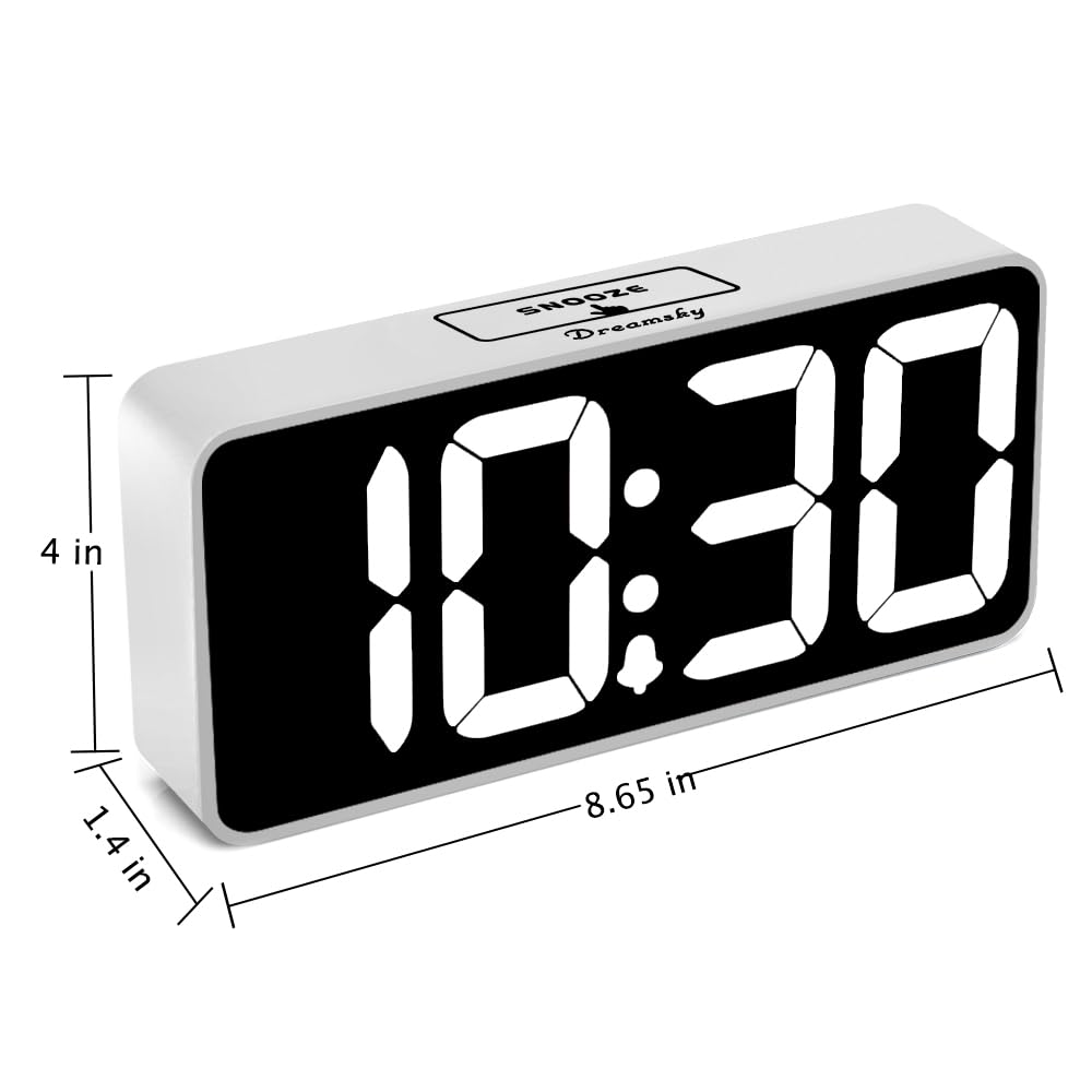 DreamSky DreamSky Large Digital Alarm Clock with Big Numbers for Seniors 9 Inch Jumbo Display Fully Dimmable USB Ports Adjustable Alarm Volume - View 7 of 7