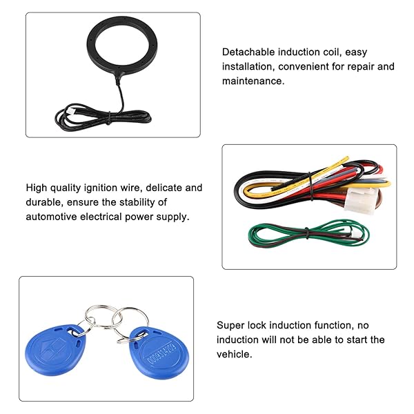 Qiilu Top 12V Universal Car Alarm System: Engine Push Button Start & Anti-Theft Security - View 4 of 11