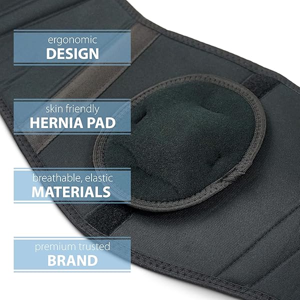 ORTONYX ORTONYX Ergonomic Umbilical Hernia Belt for Men and Women Abdominal Support Binder with Compression Pad for Hernia Recovery OX353-L/XXL - View 3 of 7