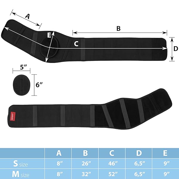 ORTONYX ORTONYX Ergonomic Umbilical Hernia Belt for Men and Women Abdominal Support Binder with Compression Pad for Hernia Recovery OX353-L/XXL - View 5 of 7