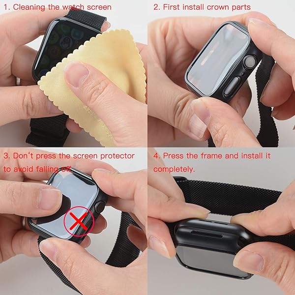 pzoz Premium Pzoz Case for Apple Watch SE2/6/5/4 - Slim Bumper & Screen Protector, Full Coverage Defense (40mm, White) - View 7 of 7