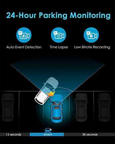 VIOFO Dash Cam VIOFO A119 V3 2K 2560x1440P Quad HD+ Car Dash Camera, Ultra Clear Night Vision, 140-Degree Wide Angle, GPS Included, Buffered Parking Mode, True HDR, Motion Detection, Time Lapse - View 7 of 11