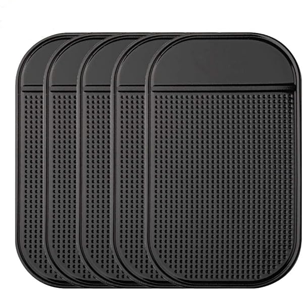 Bysameyee Bysameyee 5-Pack Non Slip Car Dashboard Mat Extra Thick Anti-Slide Pad for Radar Detector Cell Phone Keys GPS and More