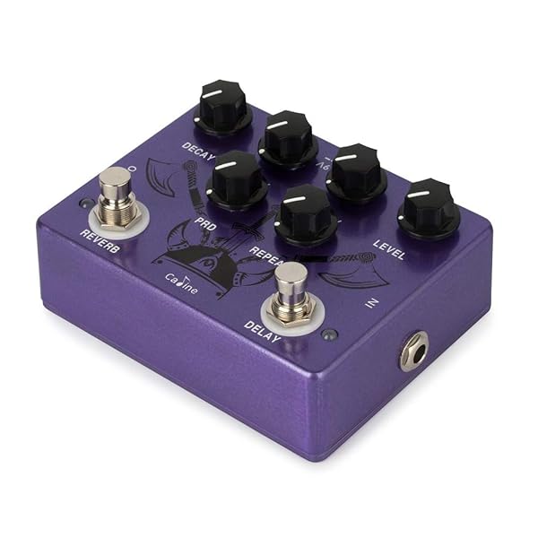 Caline Caline Pedals CP-80 Reverb Delay Effects Pedal for Acoustic Electric Guitar True Bypass Metal Purple - View 4 of 6