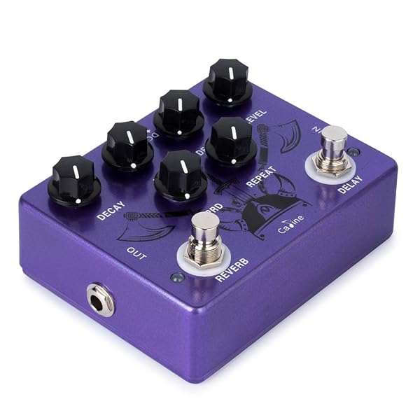 Caline Caline Pedals CP-80 Reverb Delay Effects Pedal for Acoustic Electric Guitar True Bypass Metal Purple - View 5 of 6