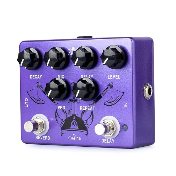 Caline Caline Pedals CP-80 Reverb Delay Effects Pedal for Acoustic Electric Guitar True Bypass Metal Purple