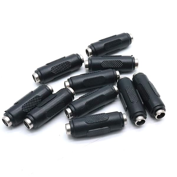 Eilumduo Hxchen 10Pcs DC Female to Female Power Jack Connector Adapter 2.5x5.5mm Ideal for CCTV Camera Connections - View 2 of 4